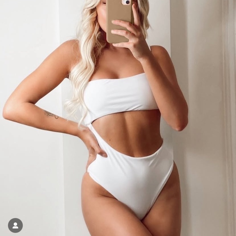 White Moonstone One Piece Swimsuit